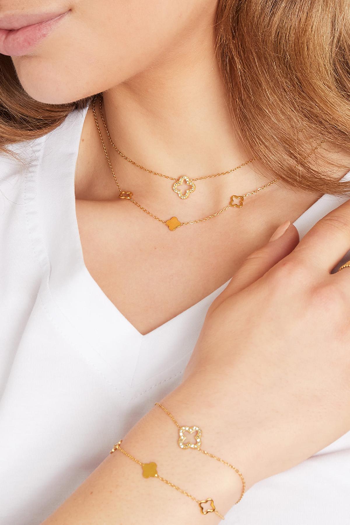 Du Jour Gold Clover Necklace