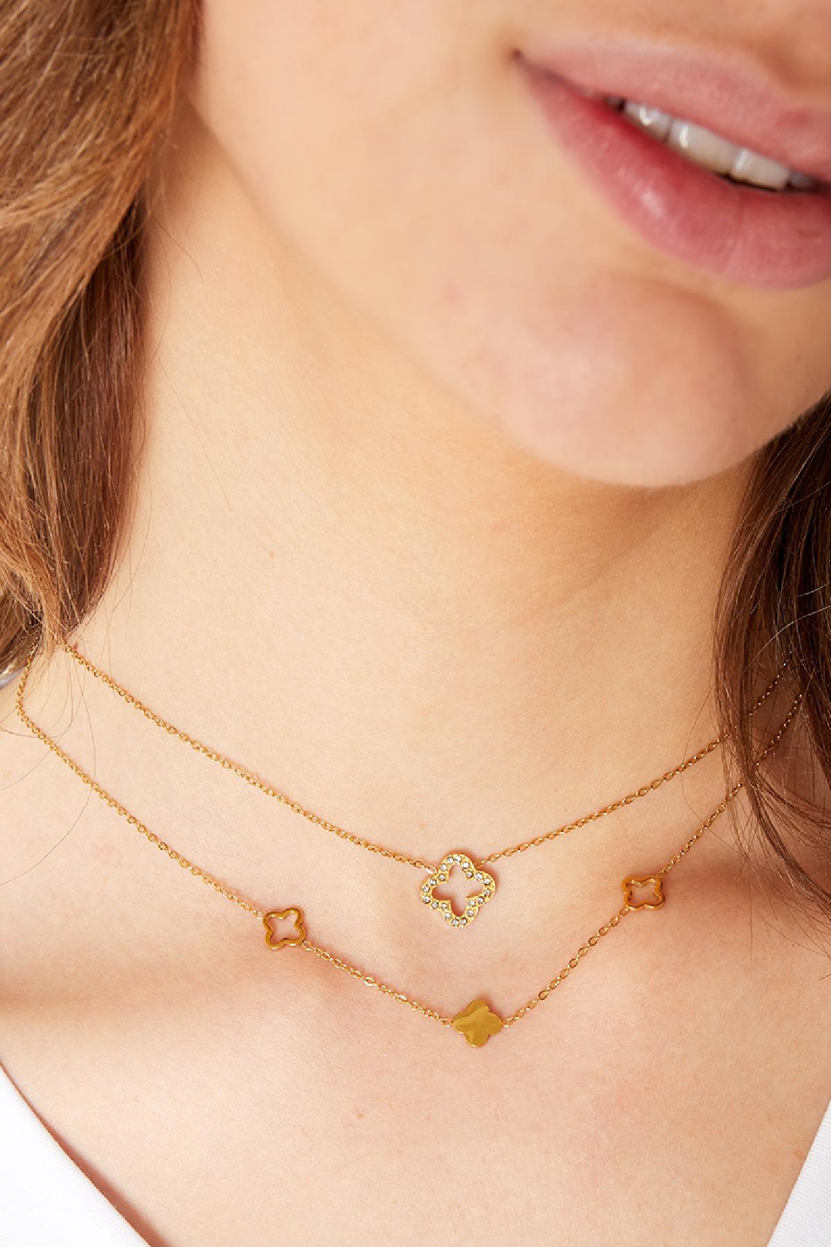 Du Jour Gold Clover Necklace